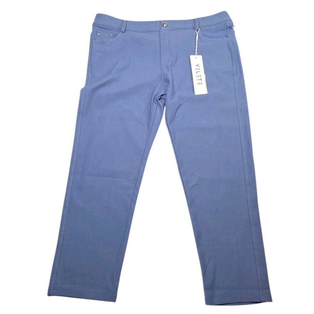 Yelete Slate Grey 5-Pocket Skinny Jeggings Stretch Pull On Cotton Blend Womens L